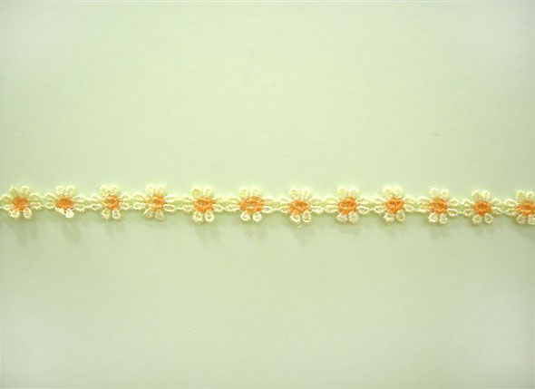 フラワーレース　（1m）　黄色×オレンジ