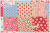 ストロベリーパッチ　レッド×ブルー　（約110cm幅×50cm）