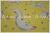 Fruit flower sticker　綿麻　イエロー　AT446909-C　（約110cm幅×50cm）