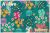 MICAEL MILLER　FLOWER CENTERPIECE　ターコイズ　DCX9949-TEAL　（約110cm幅×50cm）