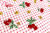 Happy Message 30's　さくらんぼギンガム　レッド　HM10549-A（約110cm×50cm）