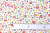 Happy Message 30's　バラ　生成り×レッド　HM10552-A（約110cm×50cm）