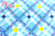 Happy Message 30's　バイアスチェック　ブルー　HM10554-C（約110cm×50cm）