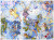 FLOWER FAIRIES　SKY　DM6433　ブルー　（約110cm幅×50cm）