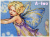 FLOWER FAIRIES　SKY　DM6433　ブルー　（約110cm幅×50cm）