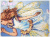 FLOWER FAIRIES　SKY　DM6433　ブルー　（約110cm幅×50cm）