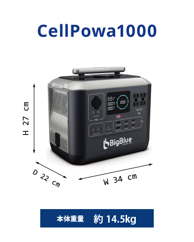 CellPowa1000 サイズと重量