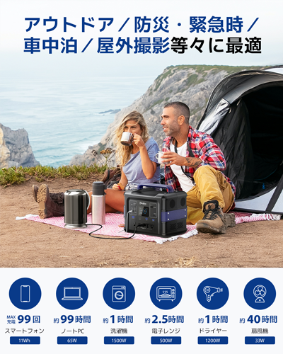 CellPowa1500 アウトドア、防災対策
