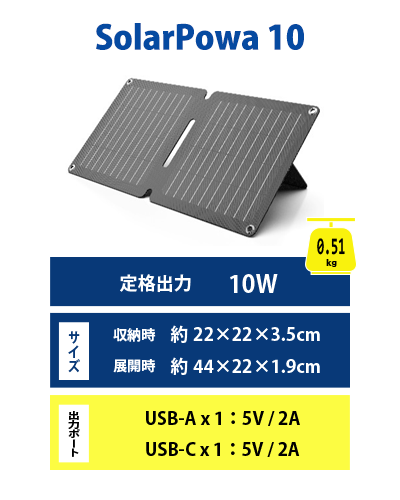SolarPowa10 ソーラーチャージャー