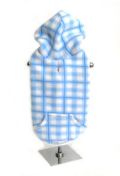 Doggie Design（ドギーデザイン）Blue Plaid Fleece Hoodie ブルー プレイド フリース パーカー