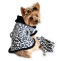 Doggie Design（ドギーデザイン）Leopard  Rhinestone Bone Buckle Coat クラシック レオパード ボーン バックル コート