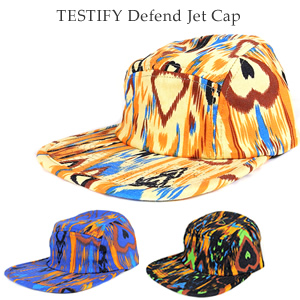 幾何学柄キャップ