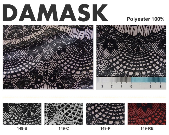ダマスク,レース,個性派裏地,ポリエステル