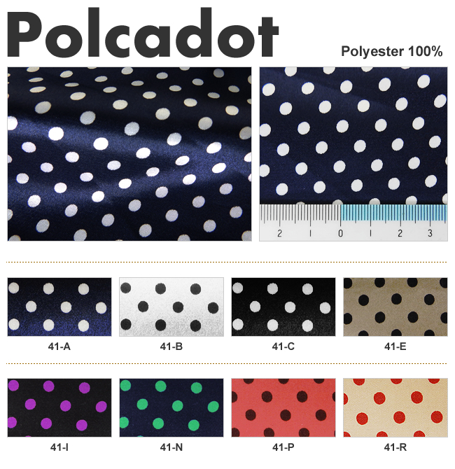 Polcadot,ポルカドット,個性派裏地,ポリエステル