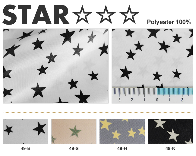 スター,星,個性派裏地,ポリエステル