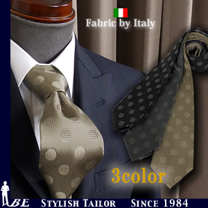 Fabｒic by Italy水玉ネクタイ