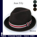 Testify Jean Tify ボーダーリボン 中折れハット