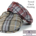 ツイードチェックハンチング