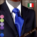 VACANZA italy ソリッドシルクネクタイ