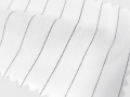 ホワイト(白）/ストライプ系/10mm間隔のピンドットストライプ/-コットン50%/ポリエステル50% - シャツ生地 - 国内縫製