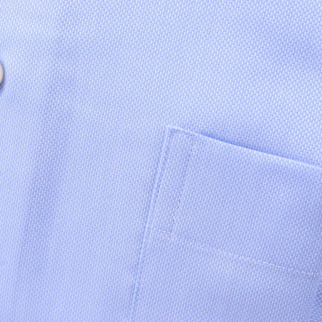 ウィンザーノット ボタンダウンカラー ブルー無地 ドレスシャツ スリム 日本製 イージーケア 綿100% ワイシャツ