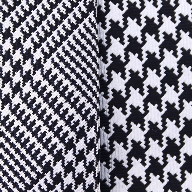 ウィンザーノット フェアファクス FAIRFAX グレンチェック クレリックタイ モノトーン シルク100% 日本製 ネクタイ