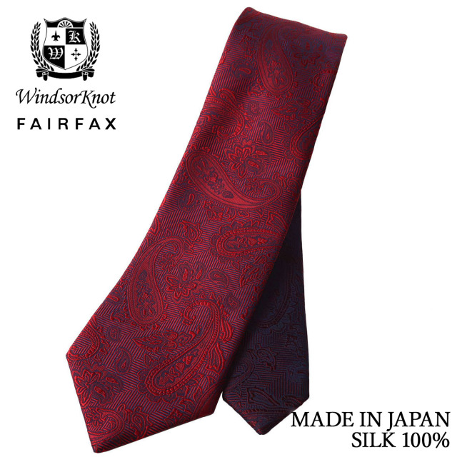 ネクタイ (ウィンザーノット) Windsorknot × (フェアファクス) FAIRFAX 