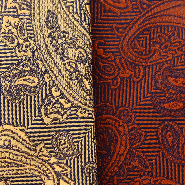 ウィンザーノット フェアファクス FAIRFAX ペイズリー無地 濃淡クレリックタイ ライトオレンジ シルク100% 日本製