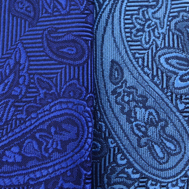 ウィンザーノット フェアファクス FAIRFAX ペイズリー無地 濃淡クレリックタイ ロイヤルブルー シルク100% 日本製