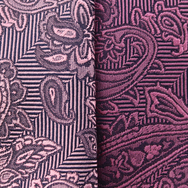 ウィンザーノット フェアファクス FAIRFAX ペイズリー無地 濃淡クレリックタイ ライトピンク シルク100% 日本製