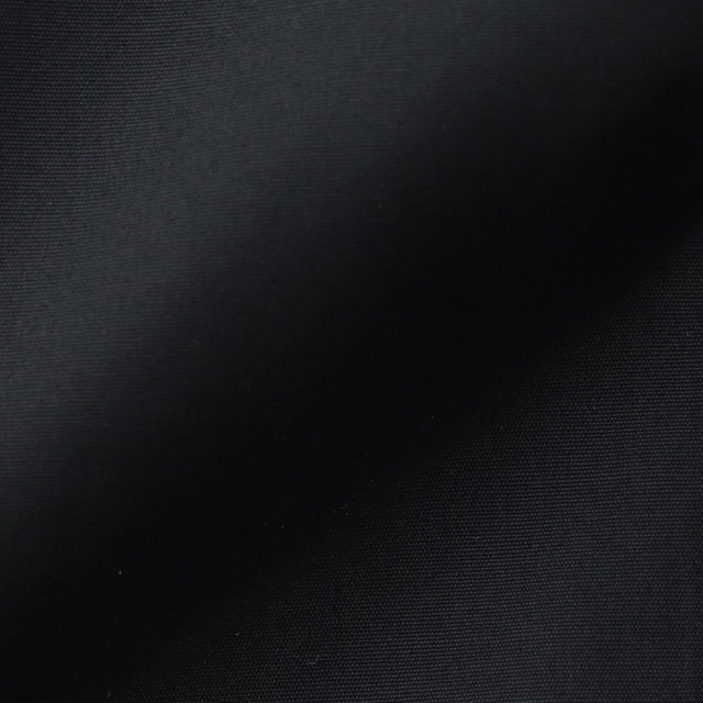 ウィンザーノット ウィングカラー フライフロント ダブルカフス ドレスシャツ ブラック ブロード 綿100% 日本製 スリム