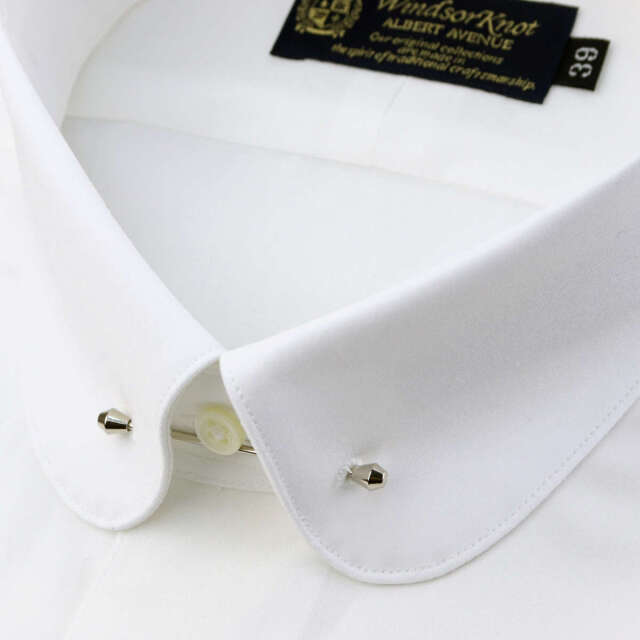 ドレスシャツ ピンホールシャツ メンズ 白無地 ブロード 綿100