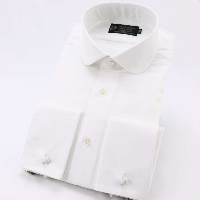 Dapper's ドレスシャツ　ホワイト　ダッパーズ　 クラシカルラウンドカラー Classical Round Collar Dress Shirts LOT1599 | dapper's
