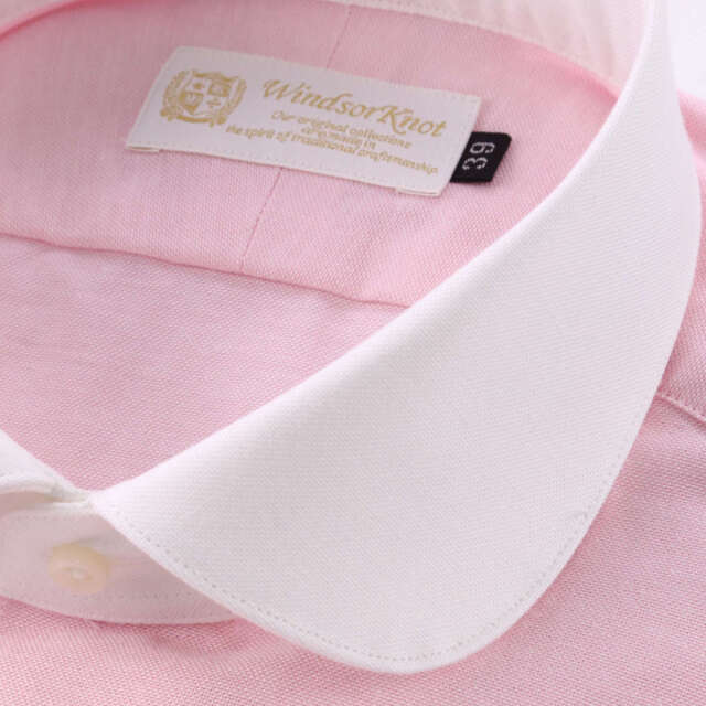 ドレスシャツ ワイシャツ クレリック ラウンドカラー オックス