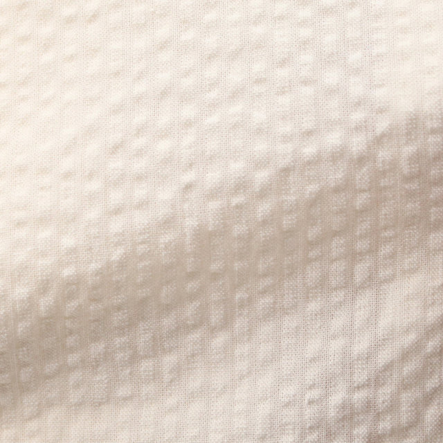 ウィンザーノット シアサッカー クレリック ドレスシャツ ラウンドカラー ベージュ 無地 スリム ワイシャツ 日本製 綿100%