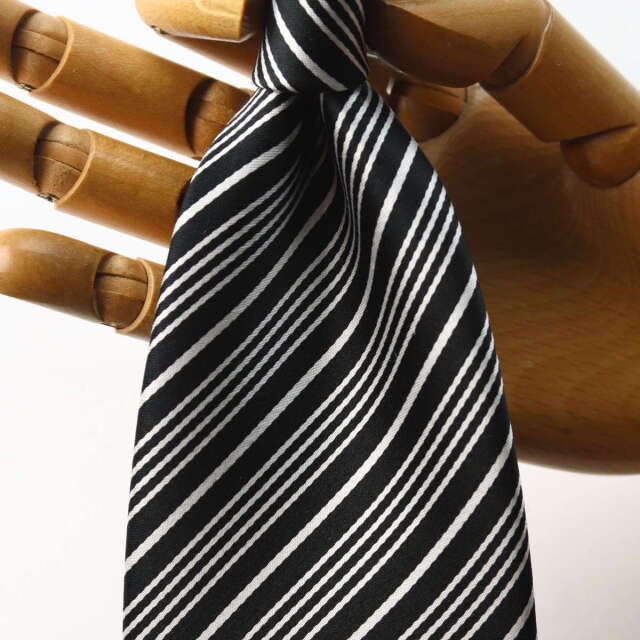 ネクタイ Morning2 ブラック × ホワイト モーニング フォーマルタイ