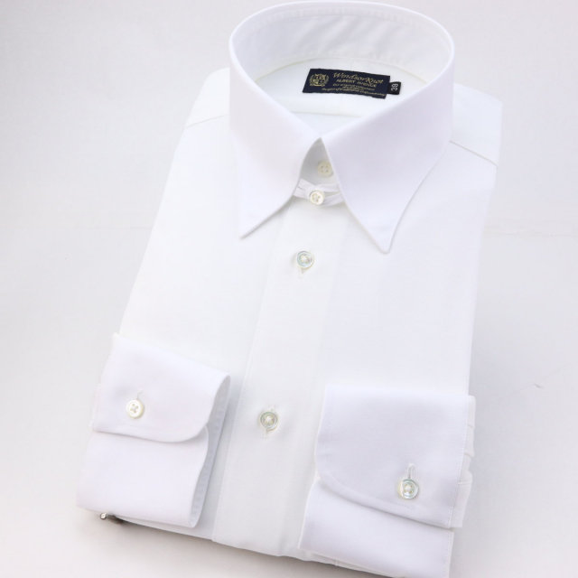 ウィンザーノット ニット×布帛 ハイブリッド ニットシャツ タブカラー クレリック 白×白 ストレッチ 機能素材 ドレスシャツ