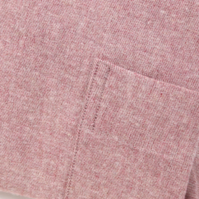 ウィンザーノット 起毛素材 コットンビエラ ラウンドタブ クレリックカラー ドレスシャツ ピンク 綿100% 日本製 スリム