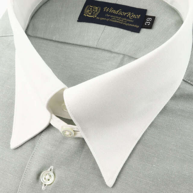 アトリエgg　リネンダンガリーシャツ　ダブルネーム アトリエggリネンダンガリーシャツダブルネーム