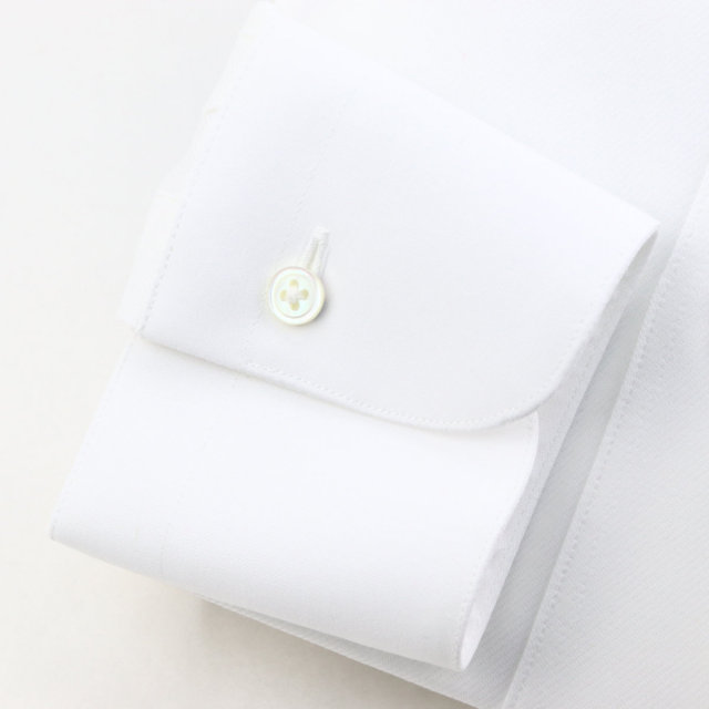 ウィンザーノット ニット×布帛 ハイブリッド ニットシャツ クレリック 白無地 日本製 ストレッチ 機能素材 ドレスシャツ 