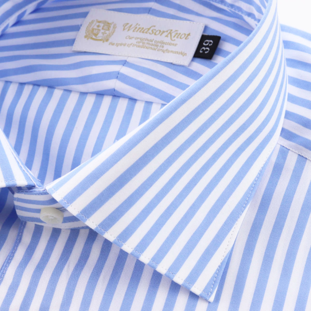 ドレスシャツ ワイシャツ ワイドカラー スカイブルー ロンドン