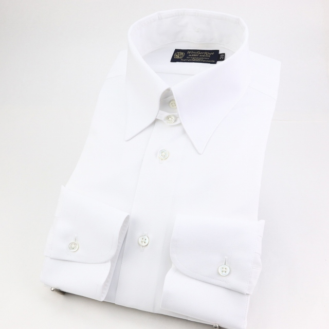 ウィンザーノット デタッチドカラードレスシャツ 付け替え襟とボディのセット 白ブロード 100双 綿100% 日本製 スリム