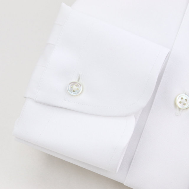 ウィンザーノット デタッチドカラードレスシャツ 付け替え襟とボディのセット 白ブロード 100双 綿100% 日本製 スリム