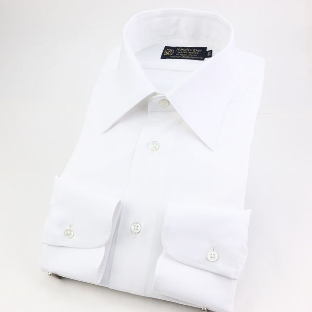 ウィンザーノット デタッチドカラードレスシャツ 付け替え襟とボディのセット 白ブロード 100双 綿100% 日本製 スリム