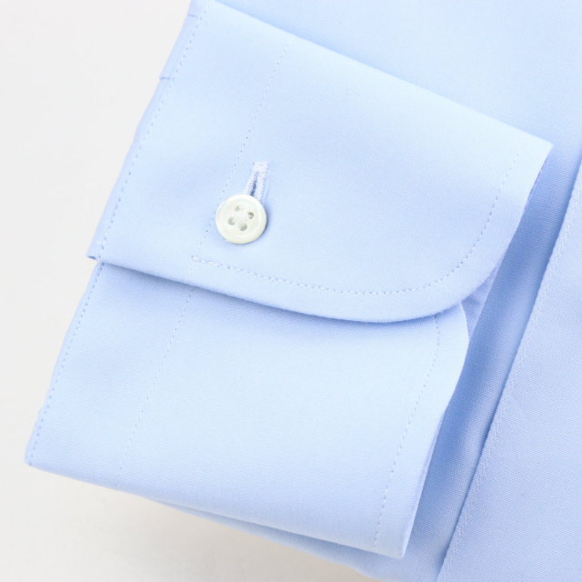 ウィンザーノット デタッチドカラー用 ボディ サックスブルー ブロード 100双 綿100% 日本製 ドレスシャツ スリム 