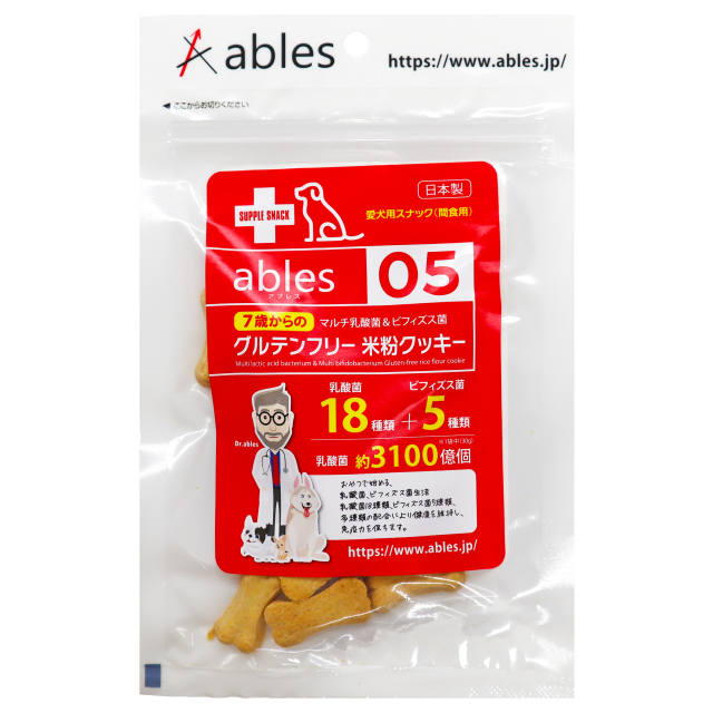 ables 05 《7歳からの》マルチ乳酸菌&ビフィズス菌グルテンフリー米粉クッキー 30g