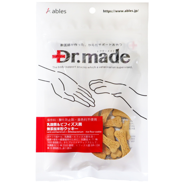 Dr.made 乳酸菌&ビフィズス菌 無添加米粉クッキー 30g