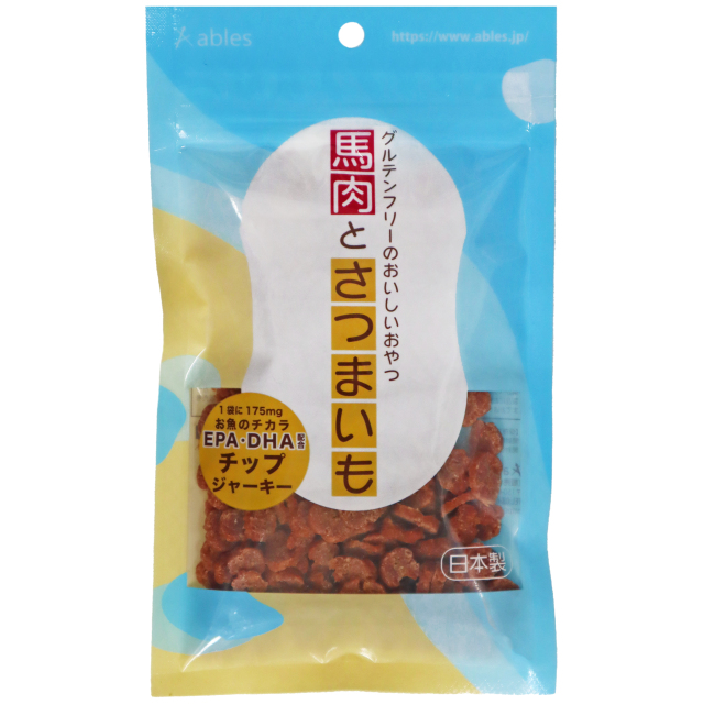 馬肉とさつまいも グルテンフリーチップジャーキー70g