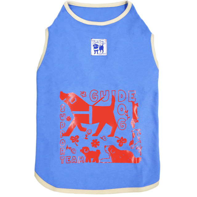 盲導犬サポートDOG Tシャツ ブルー