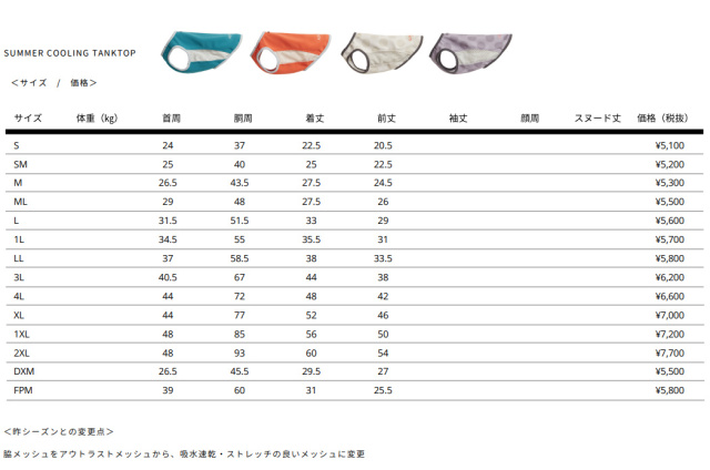 アルファアイコン/2024クーリングタンクトップ商品一覧